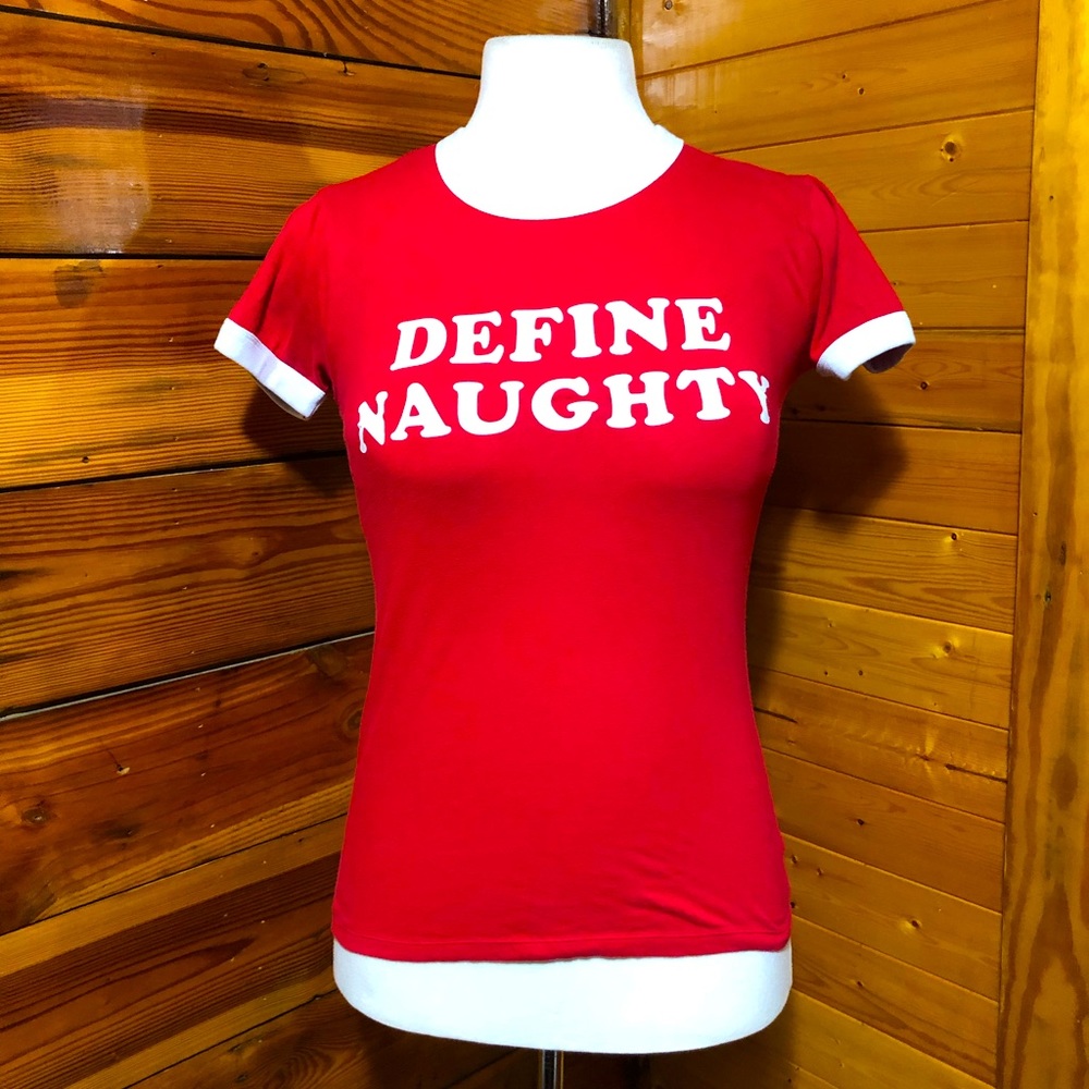 Pink- red Define Naughty t-shirt Sz XS